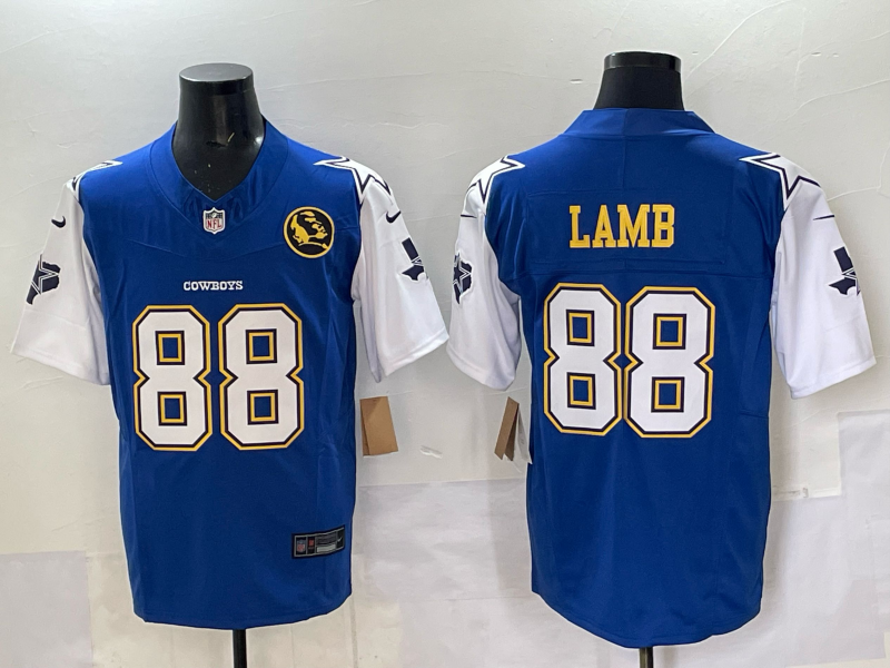 Men Dallas Cowboys #88 Lamb blue Nike 2025 Thanksgiving NFL Jersey 3->dallas cowboys->NFL Jersey
